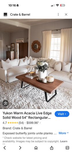 Crate & Barrel Yukon Coffee Table