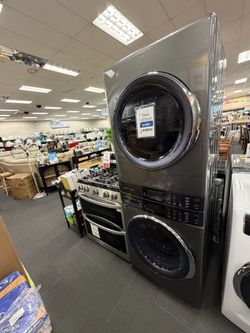 ELTE-7600AW ELECTROX 27'' LAUNDRY TOWER WASHING AND DRYER GRAY