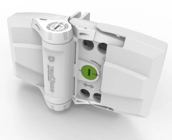 D&D Truclose TCHDMA1S3WT Heavy Duty White Adjustable Spring Hinges (Pair)
