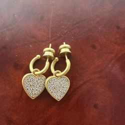 Julie Vos 24k Gold Vermeil Heart Earrings 