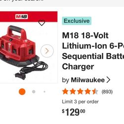 6 Battery Charger Milwaukee 