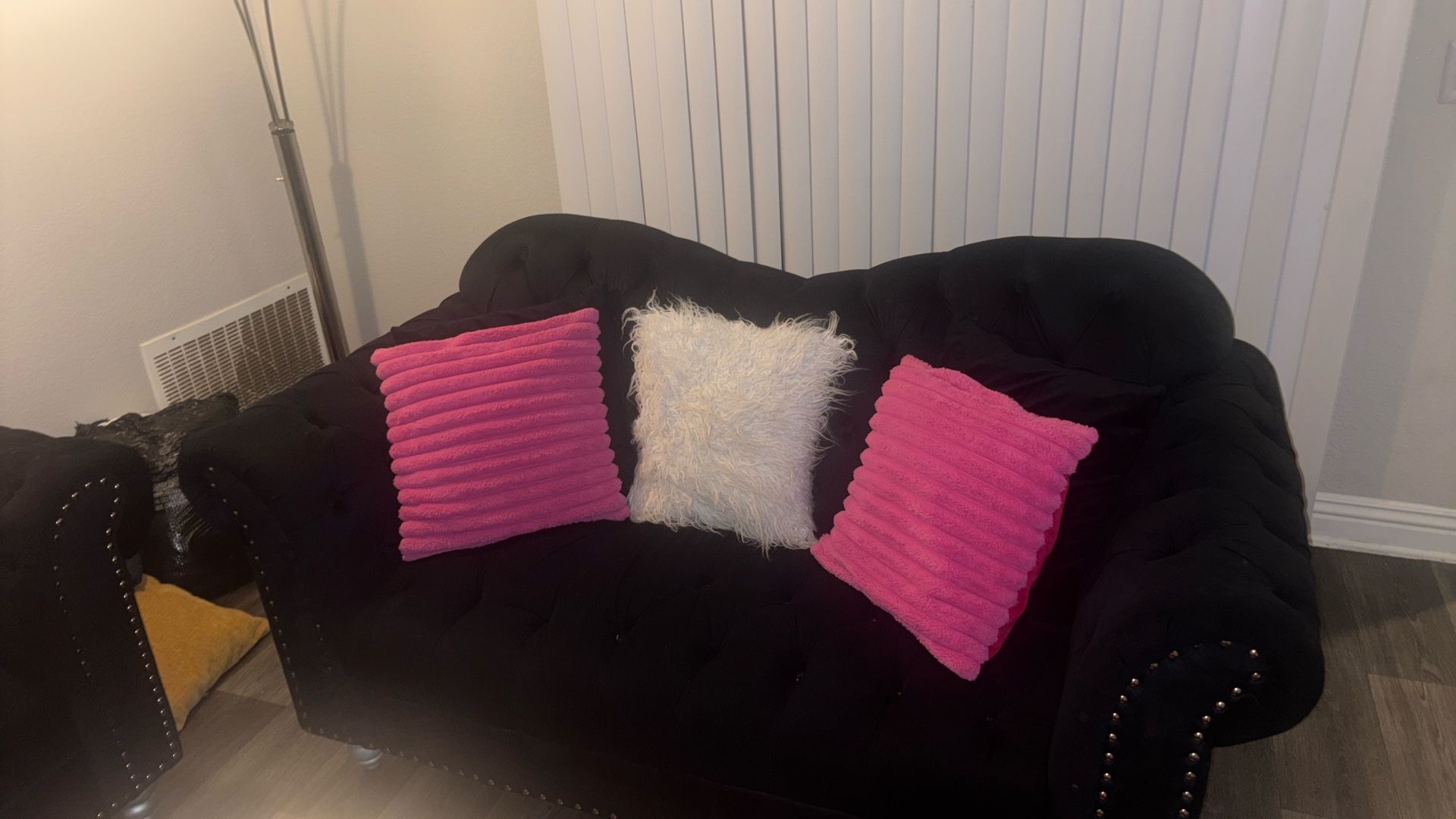 Black Truffle Suede Sofa & Love Seat Set