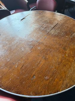 Free Round Wood Top Folding Table