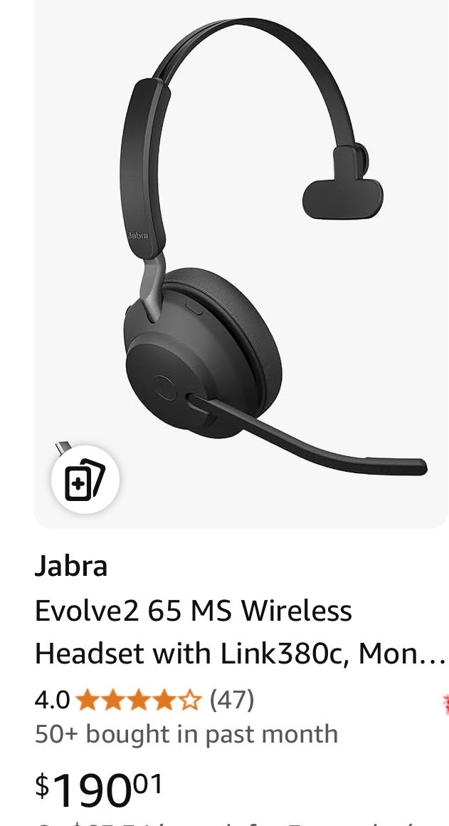 Jabra Evolve2 65 MS Wireless Headset