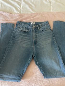 High-Waist Light Wash Skinny Jeans