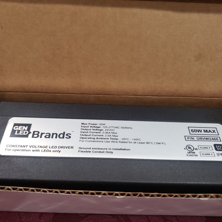 Gen Led brands constant voltage led drive 60w Max