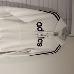 White Adidas Crew Neck 