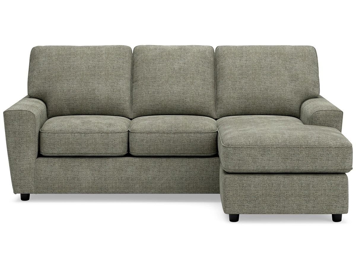 Grey Sleeper Sectional Sofa (4 Accent Pillows Included)