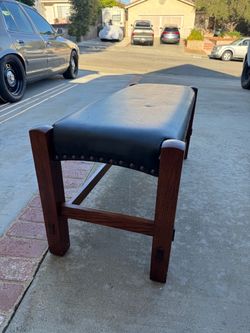 Leather bench