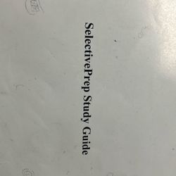 Selective Prep Study Guide High School 