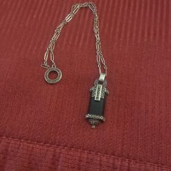 Black Onyx & Marquesite  Necklace