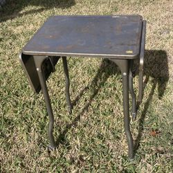 VINTAGE MASO METAL DROP LEAF TYPEWRITER TABLE