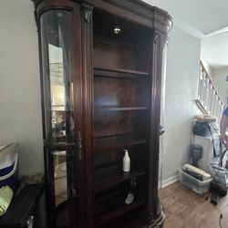 Wood Curio Wall Unit 