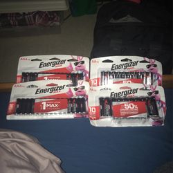 4  16Packs Of Enigizer Batteries      2 AAA’s & 2 AA’s
