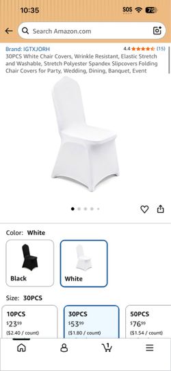 White Stretch Spandex Chair Covers 30-Pack