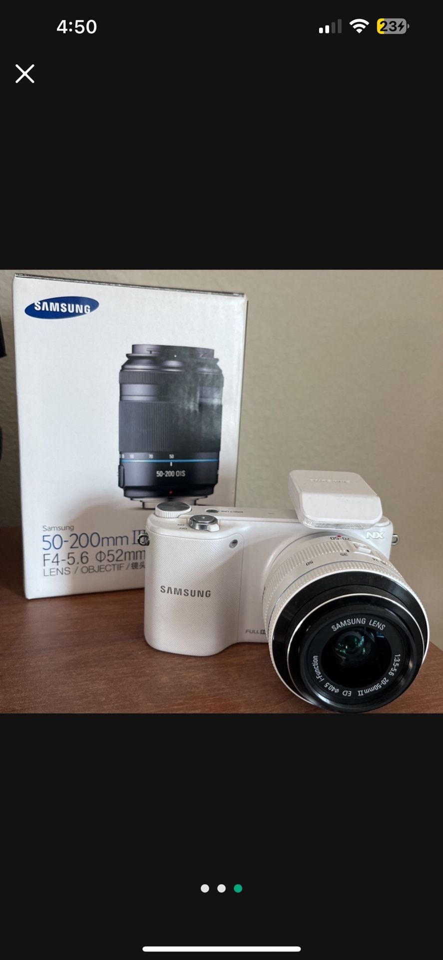 Samsung NX2000 20.3MP CMOS Smart WiFi Mirrorless Digital Camera with 20-50mm Lens and 3.7" Touch Screen