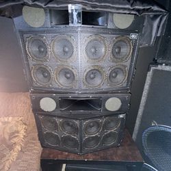 GLI speakers With 8 Lil Subs and a Horn