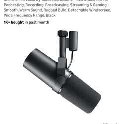 Shure SM7B Vocal Dynamic Microphone – XLR Studio Mic for Podcasting, Recording, Broadcasting, Streaming & Gaming – Smooth, Warm Sound, Rugged Build, D