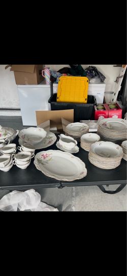 Vintage Floral Porcelain Dinnerware Set