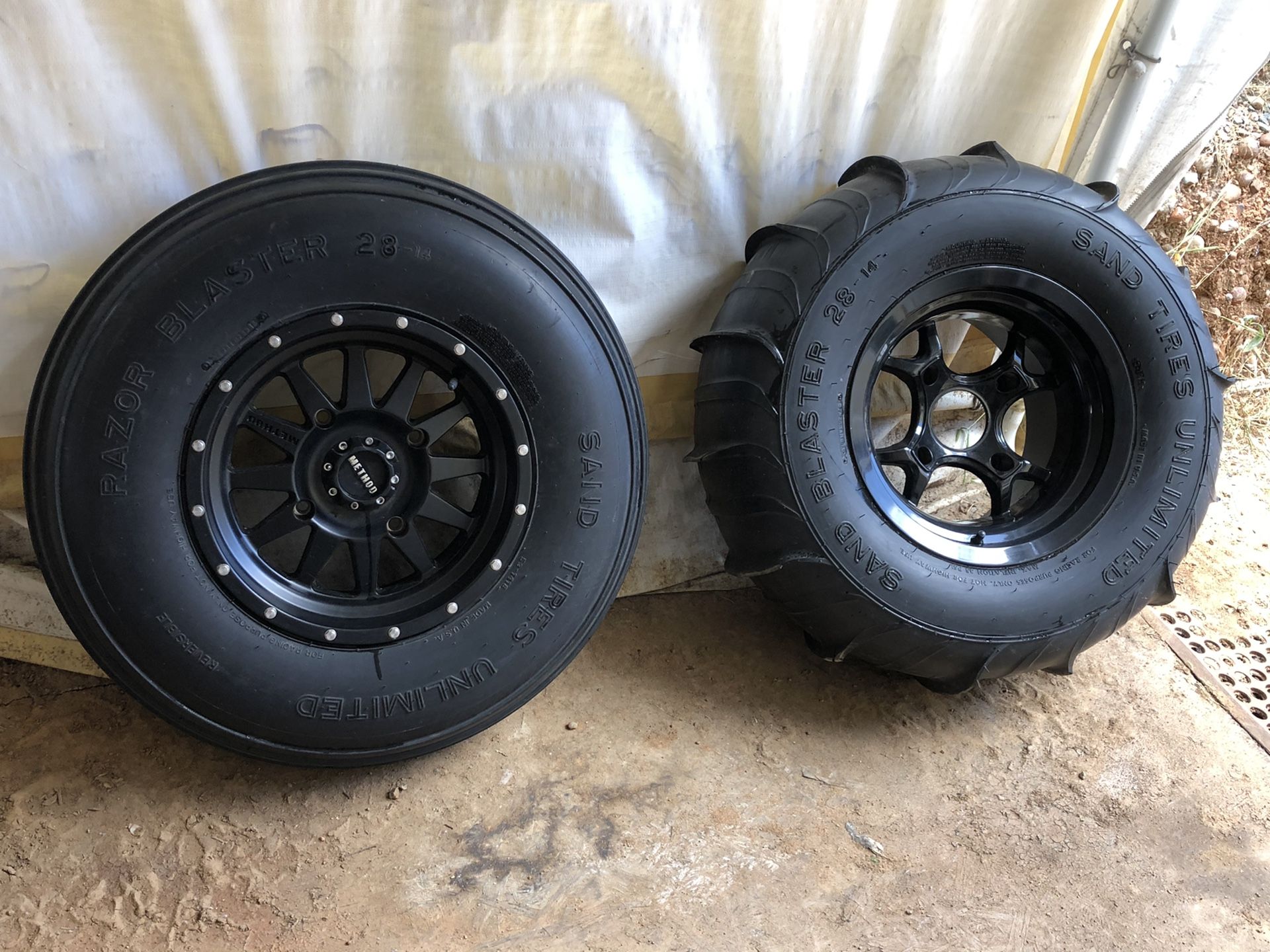 RZR paddle tires STU Sand Tires Unlimited 4/156 method for Sale in San