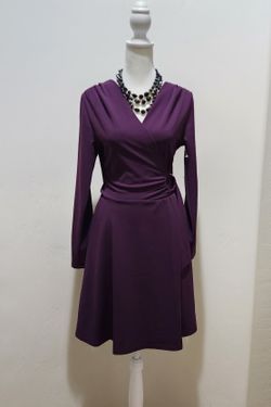Marina V-Neck Long Sleeve Dress