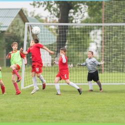 12 x 6 Soccer Goal for Backyard, Heavy Duty Steel Frame with Net for Kids, Adult Portable Football Shooting Training Aid with Carry Bag, Ground Stake