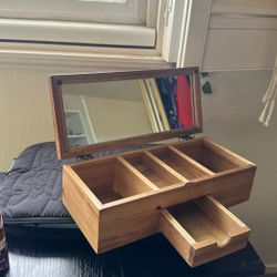Wooden Jewelry Box Or Makeup Box