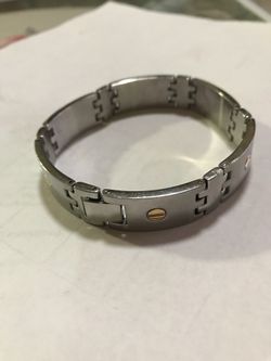 Stainless & gold bracelet