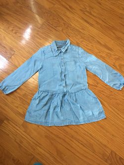 Cute girl denim dress