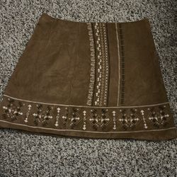 abercrombie & fitch brown skirt
