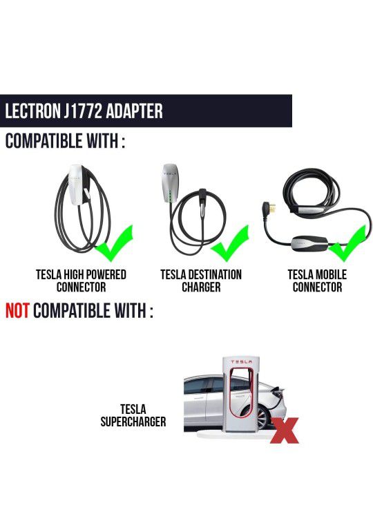 Lectron Tesla To J1772 Adapter 