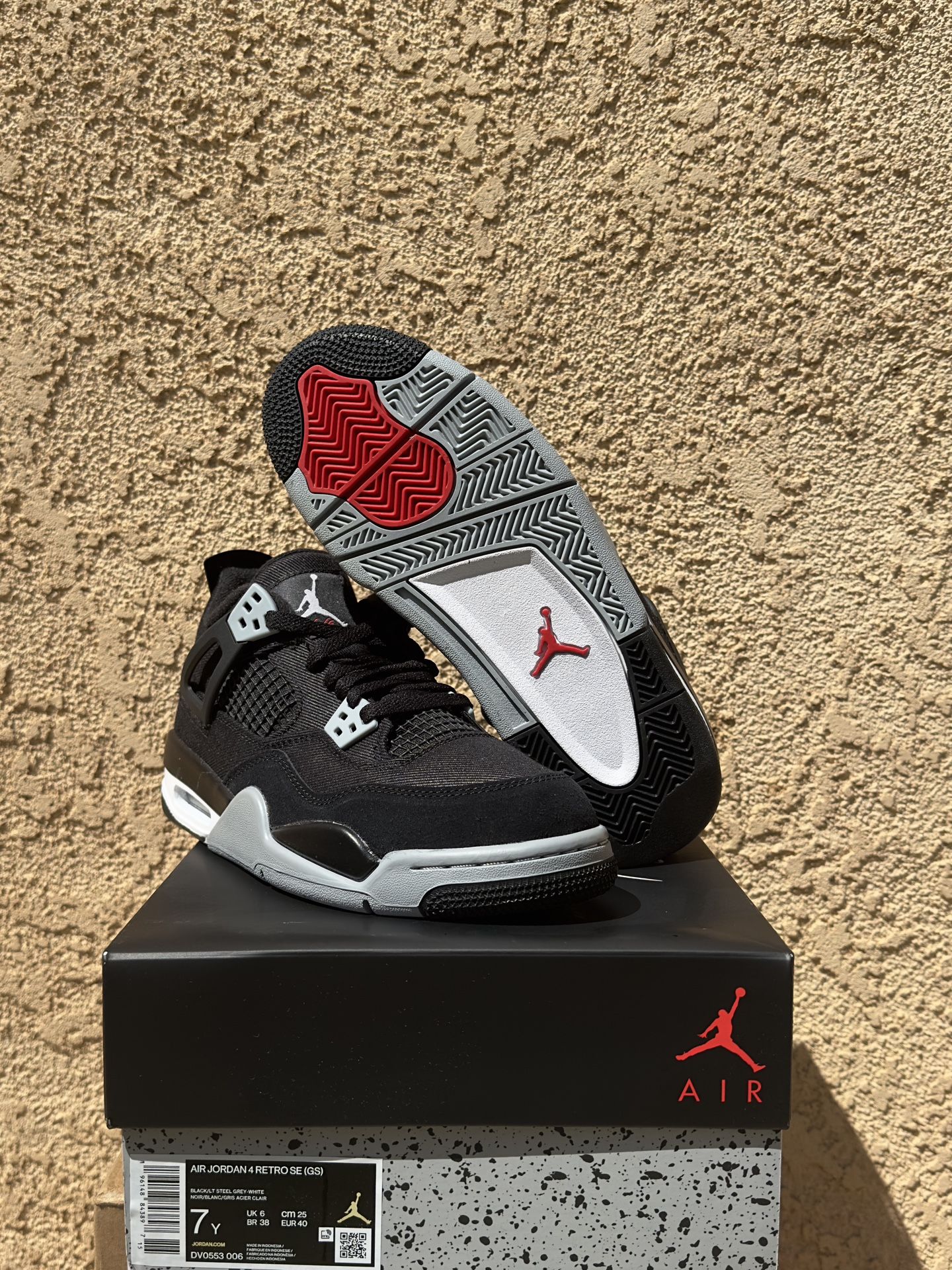 Brand New Air Jordan 4 “Black Canvas”