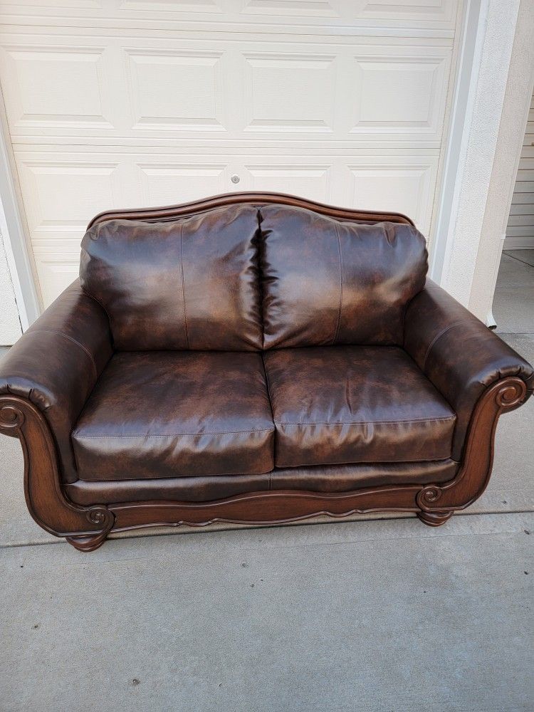 Leather Love Seat