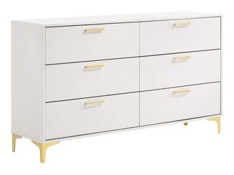 Kendall White / Gold Dresser