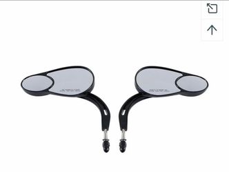 Universal 8mm Threaded Rear View Mirrors Fit For Harley Touring Road Electra Glide Softail Dyna