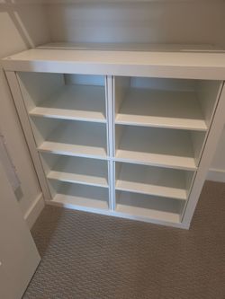 IKEA KALLAX Shelf Unit + 4 Shelf Inserts | Perfect Closet Shoe Storage