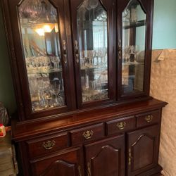 Cherry Hutch And Dining Room Table