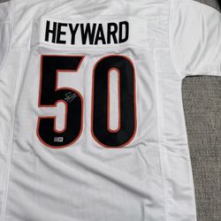 Shaka Heyward Signed Autograph Custom Jersey - Metabilia Coa- Cincinnati Bengals
