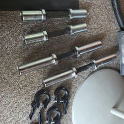 Rogue Adjustable Dumbbells Pair Of 2 Plus Bonus Set Of 2 Longer Loadable Dumbbells And 4 Collars 