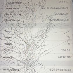 iPad Air 3rd Gen Cracked