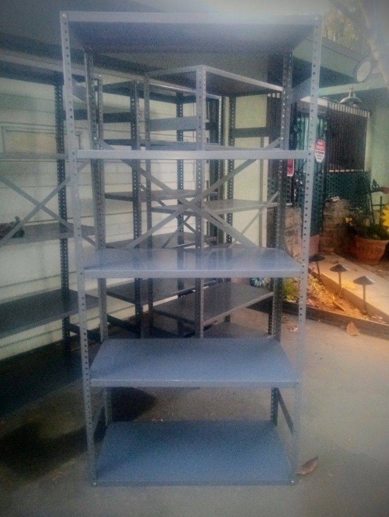 Tennsco Metal Shelving Unit ~ 5 Shelves Adjustable Carbon Steel