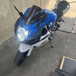 Suzuki gsxr, blue, 750cc