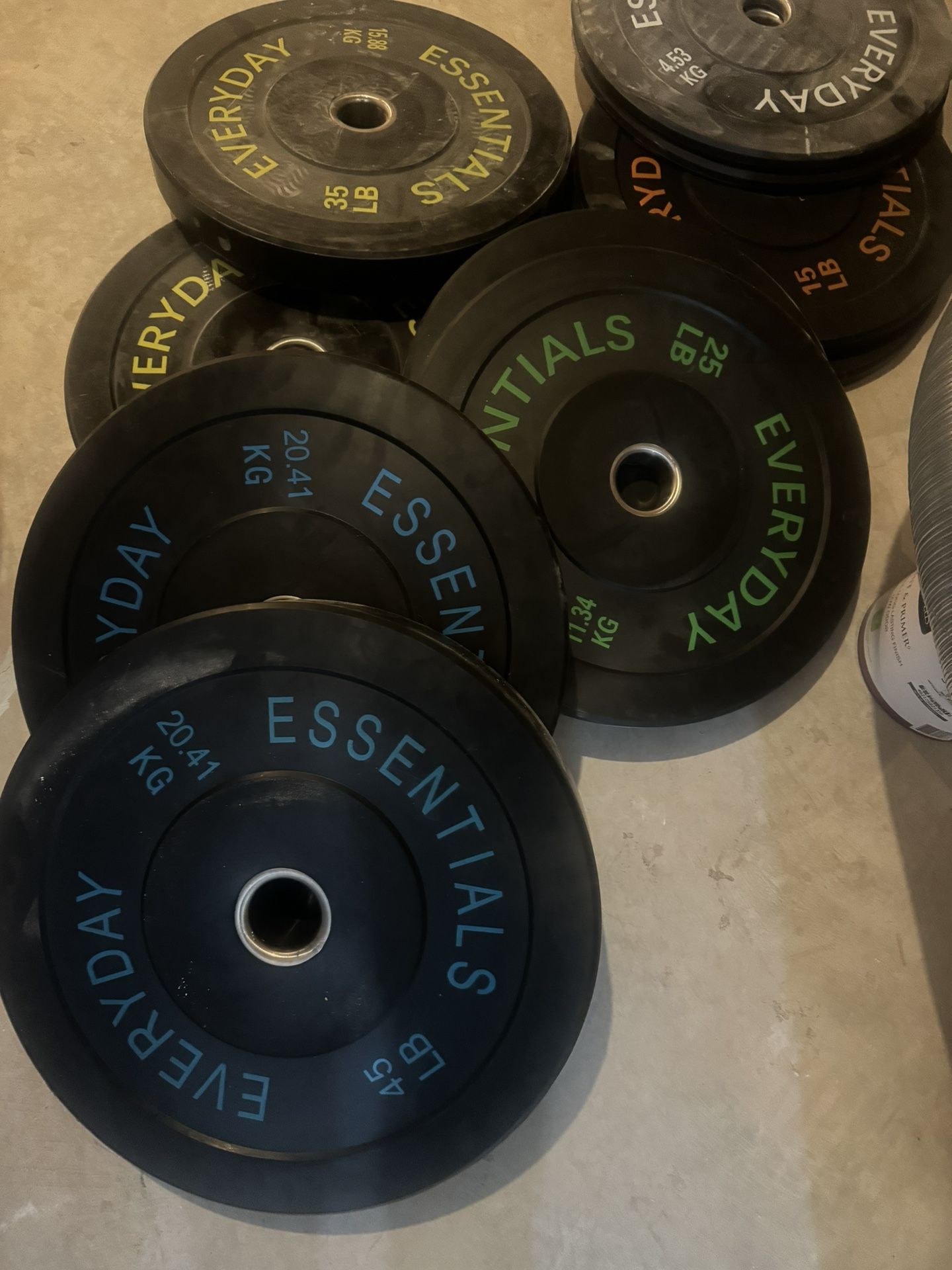 Rubber Plates And Olympic Barbell
