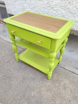 Lime Green Entryway Side Table 28"