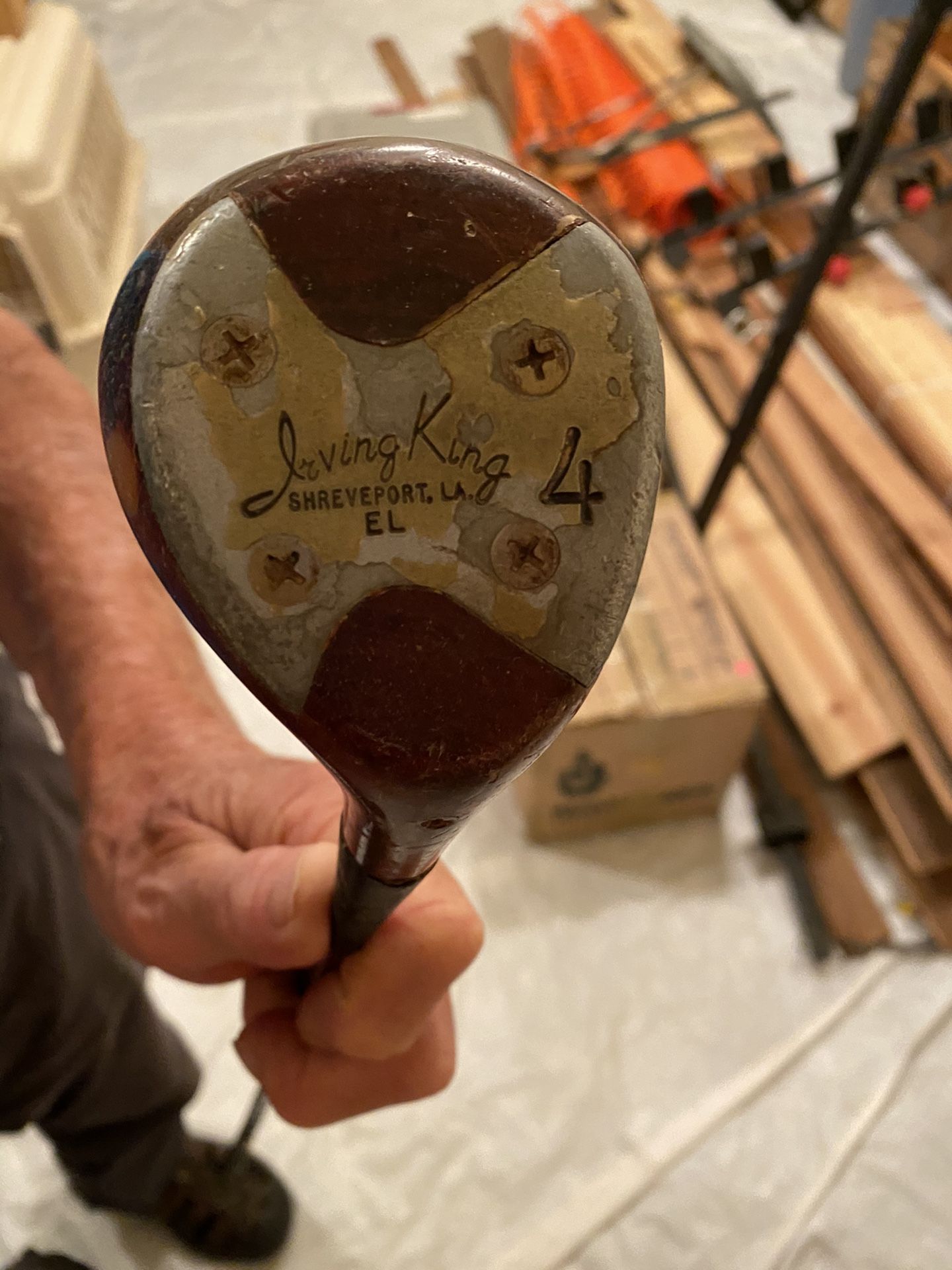 Vintage custom golf woods. Persimmon wood.