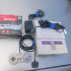 Super Nintendo With 2 Controllers