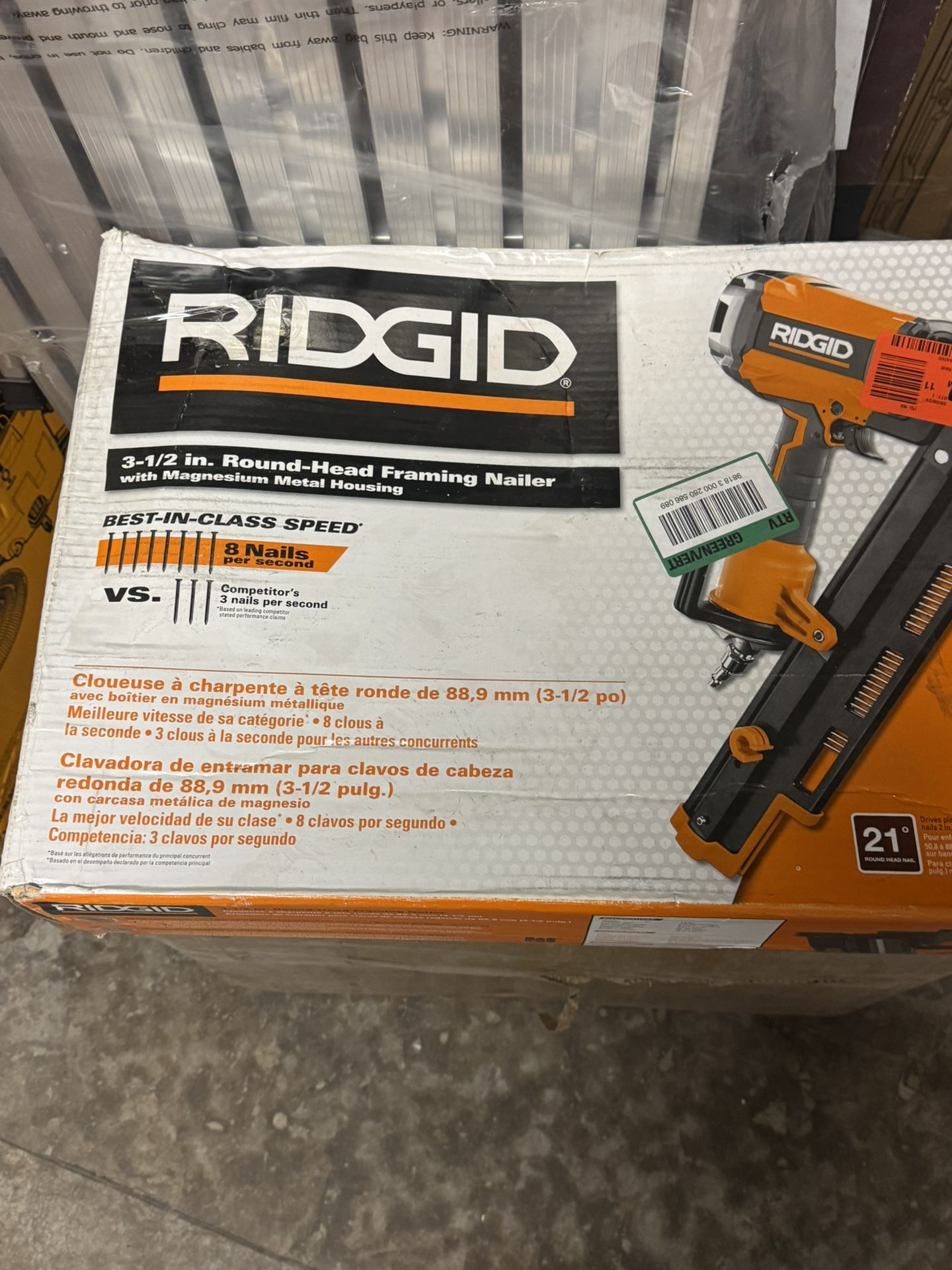 Rigid Round Head 3 1/2 Framing Nailer