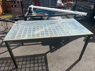 ikea glass metal table