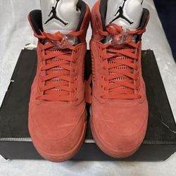 Air Jordan 5 Retro Red Suede 2017 Size 13