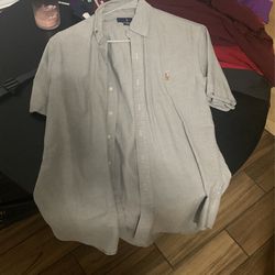 Gray Polo Button Up